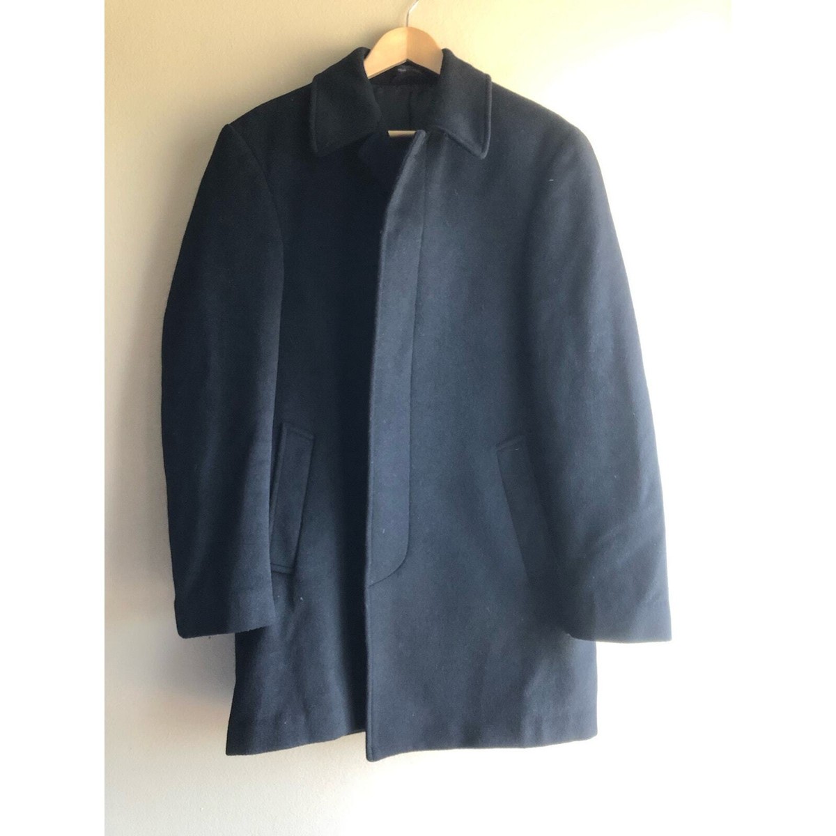 ポロラルフローレン wool coat 38R Lauren Ralph Lauren Mens Wool Black Coat Size 38R | eBay