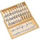 Printed Alphabet (Blue) with Box - Montessori Language Material