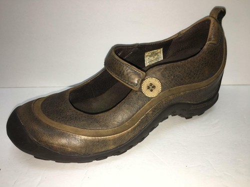 MERRELL mary jane PLAZA EMME brown distressed shoes 7 - Picture 8 of 12