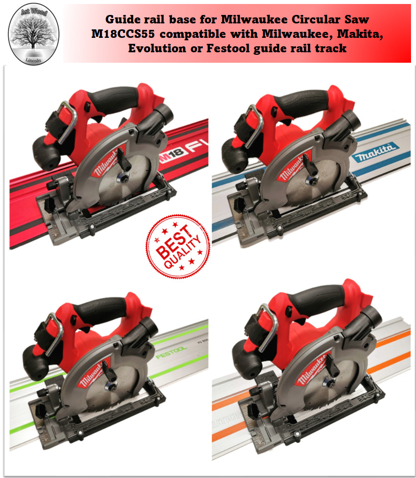 Milwaukee M18CCS55 2730-20 ADAPTOR Fuel M18 Evolution Festool guide rail track