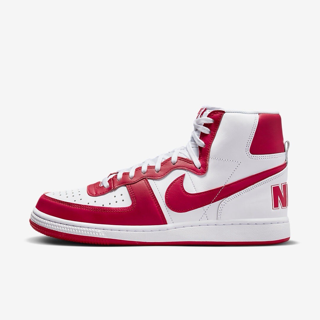 Nike Terminator High Shoes White University Red Sneakers FJ4454-100 Men's Sizes