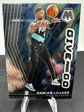2022-23 Panini Mosaic #6 Damian Lillard Give and Go Insert Portland Trailblazers