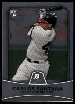 2010 Bowman Platinum #23 Carlos Santana Rookie RC Cleveland 