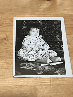 1960s Girl Child Carpet on the wall Book Vintage photo Soviet photo