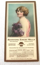 1928  Keystone Emery Mills  Advertising Calendar, Feb, March, April, Rose Marie