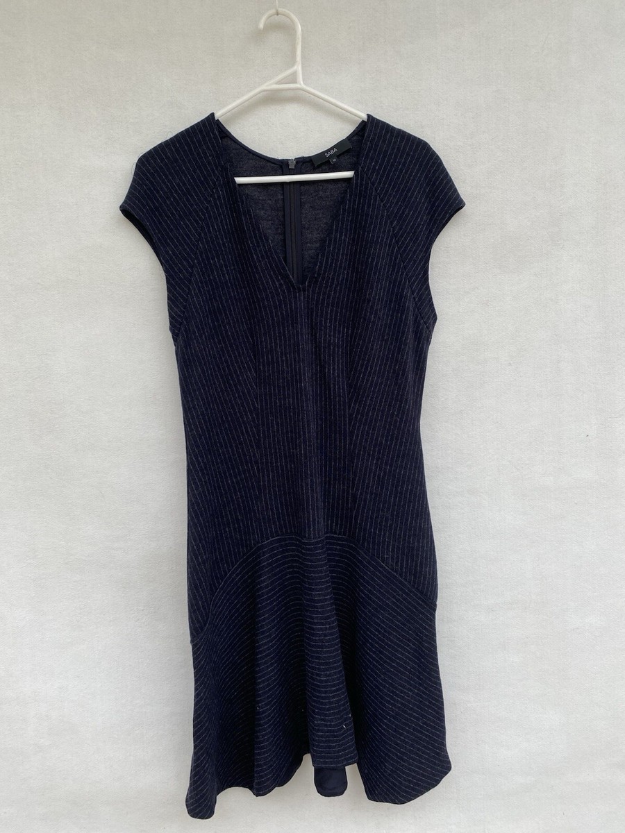 saba midi dress in navy Saba Leaf-Appliqu Lace Midi Dress