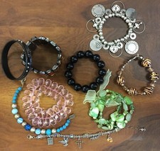 Lot of 9 cute women or teen fashion costume bracelets Set 2 