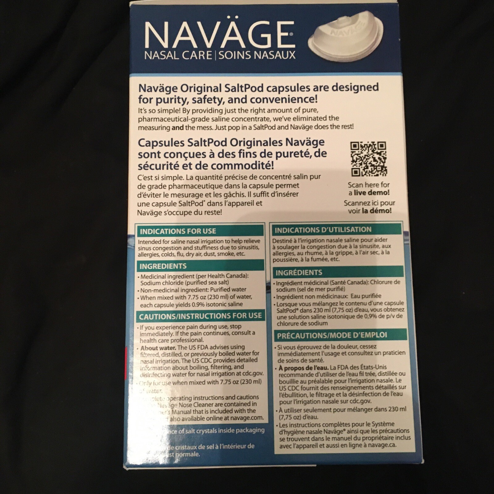 Navage Salt Pods Original 60 Salt Pods Exp 2024 eBay