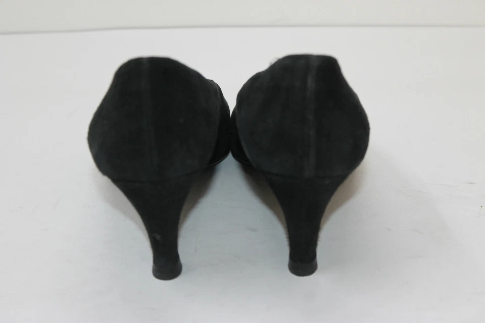 MAX MARA Mujer Zapatos Talla 7 Europa 37.5 Negro Gamuza S7724 Foto 4 de 4