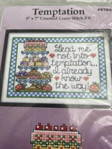 Design Works Crafts Lead Me Not Into Temptation Counted Cross Stitch Kit 9764 - Picture 3 of 4