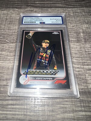 Max Verstappen Signed 2022 Topps Chrome F1 Card #172 Red Bull