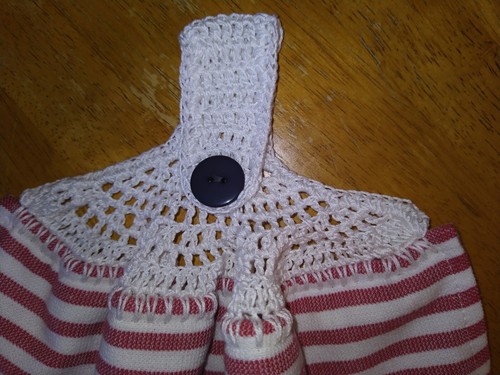 Crochet button top terry Bathroom/Kitchen Hand/Tea towels Double thickness - Picture 95 of 102