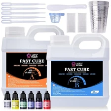 LET'S RESIN Fast Cure Epoxy Resin,Demold in 4 Hours,72OZ Upgrade Quick Drying...