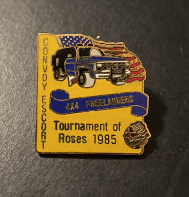 Vintage 1985 Tournament Of Roses Rose Bowl 4x4 Freelanders Pin