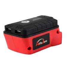 USB+Type C Power Source For Milwaukee 18V Battery Charger Adapter w/ 140LM LED