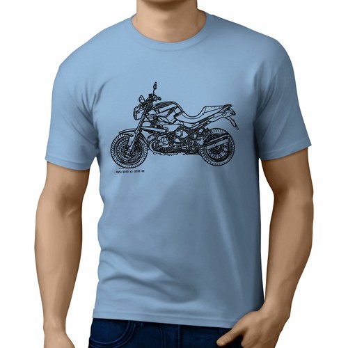 JL Illustration For A BMW R1200R 2012 Motorbike Fan T-shirt - Picture 5 of 24