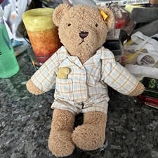 Steiff Moon Bear Blue 236471 Retired 28cm with Pajamas and Moon in Pocket