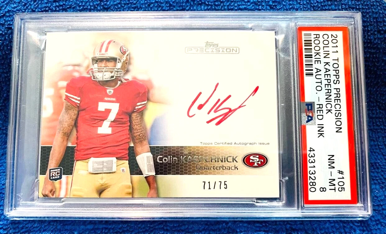 Colin Kaepernick Topps Precision #105 Rookie Autograph-Red Ink