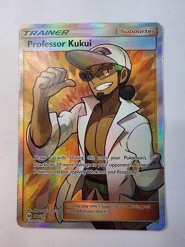 Pokémon TCG Professor Kukui Sun & Moon Base Set 148/149 Holo Full Art