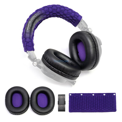 Lambskin Earpads For Audio Technica ATH M50X Series Wool Headband Refresh  Kit