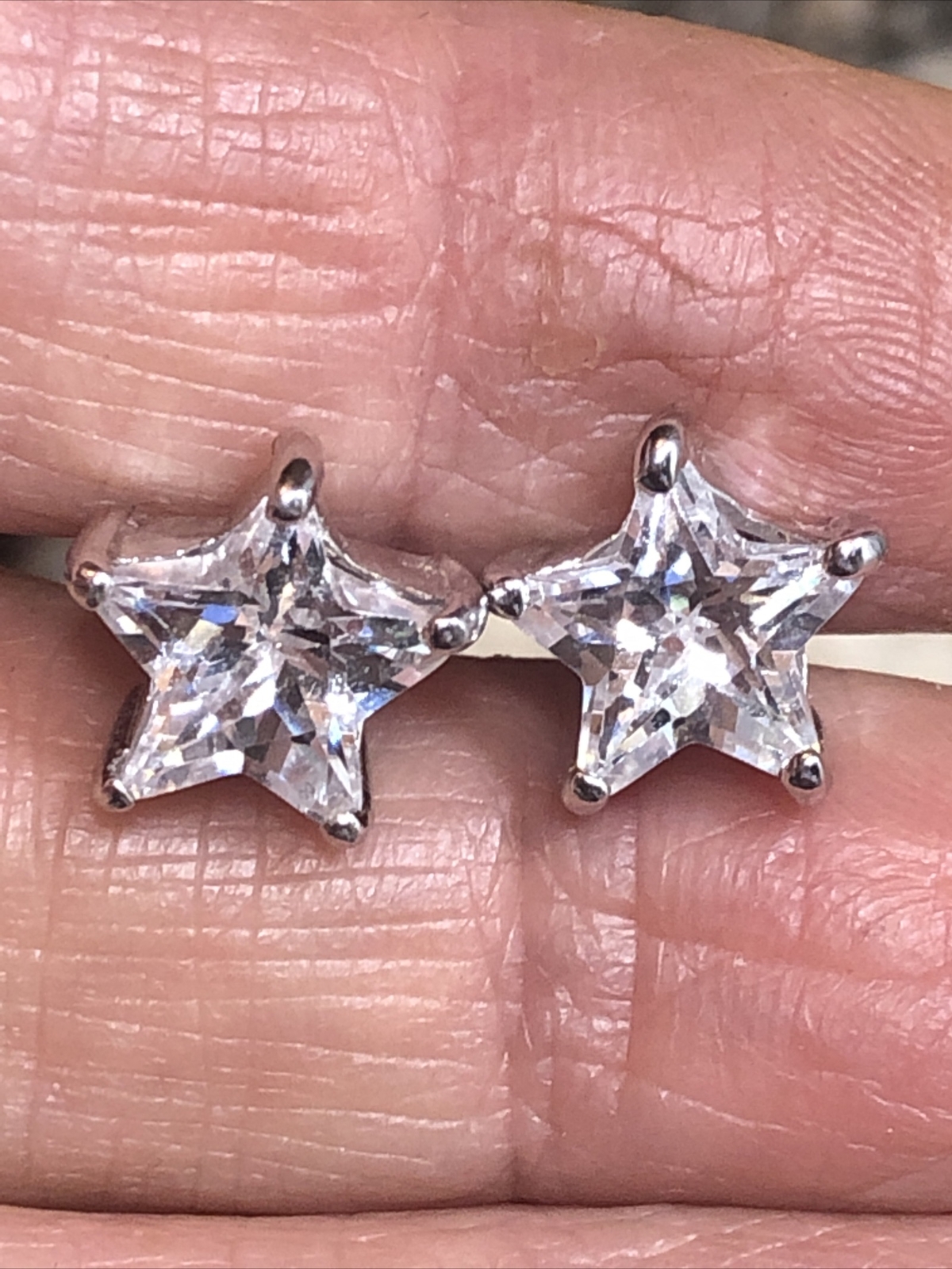 Delicate 925 Sterling Silver STAR Stud Earrings 3… - image 11