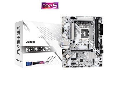 ASRock Motherboard B760M-HDV/M.2 Intel 12th and 13th Generation  