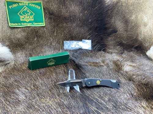 2014 Puma 231 255 Aviator Knife With ABS Black Checkered Handles Mint In Box+++ - Picture 1 of 19