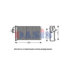 Wärmetauscher Innenraumheizung für Mercedes-Benz Vito Kasten V-Klasse 343x182x42