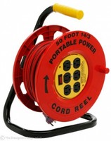 50ft Cord Reel, Extension 6-outlets Retractable Storage Grounded Electrical on sale 50ft Cord Reel, Extension 6-outlets Retractable Storage Grounded Electrical on sale