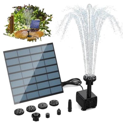 2PCS Solar Power Fountain Submersible Floating Water Pump Bird Bath Pond Garden