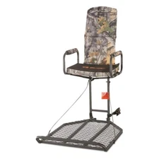 Hang-On Tree Stand Hunting Camp Footrest Shoot Rail Padded Harness Padded Deer