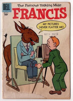 FOUR COLOR 810  FRANCIS, THE FAMOUS TALKING MULE  1957  Dell  Fair+  Complete