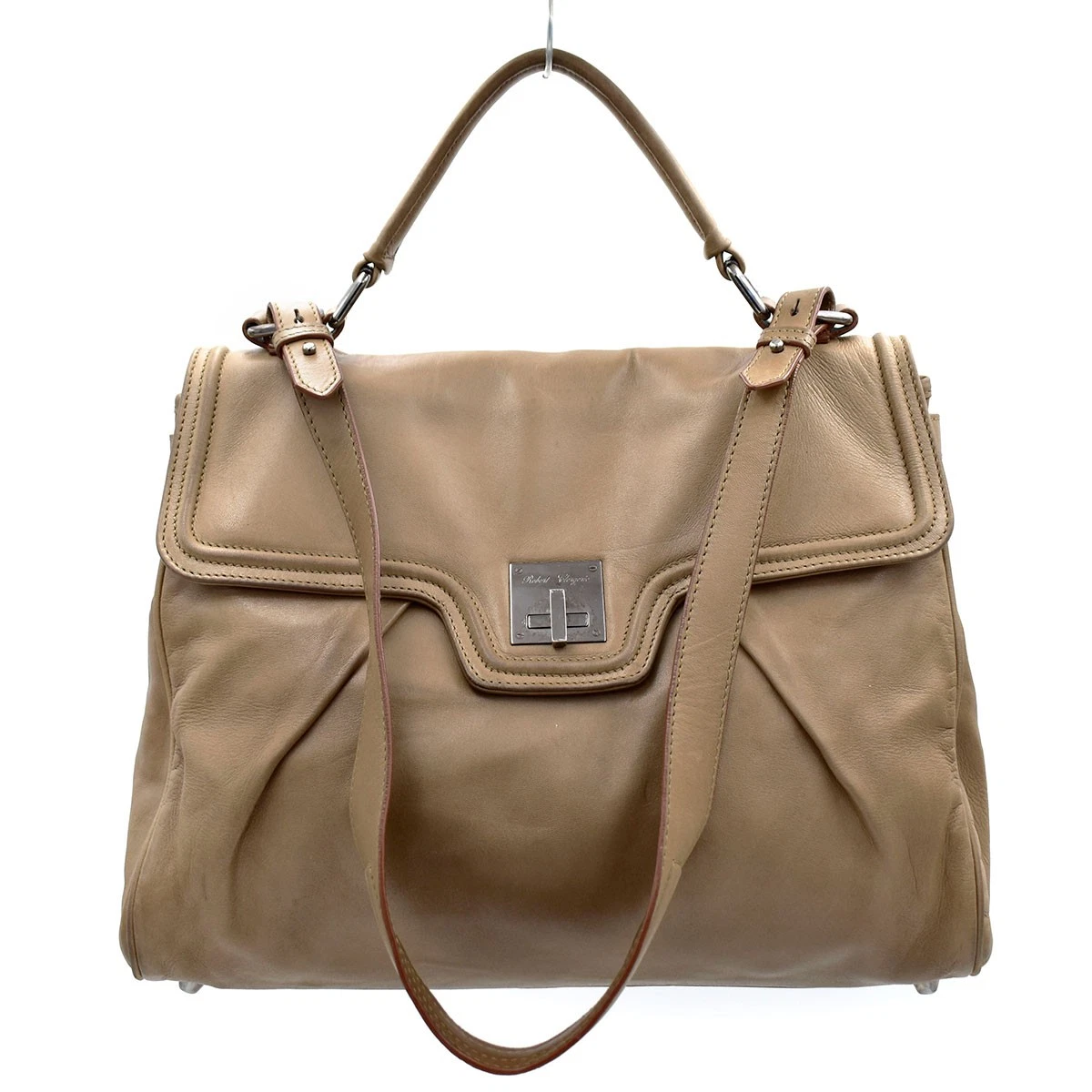 Robert Clergerie Paris - Superbe Tote Bag / Sac Cabas En Toile Blanche NEUF