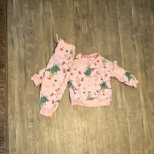 Grinch Girls 3 Piece Christmas Outfit Set Pink Sweatshirt Pants T-Shirt