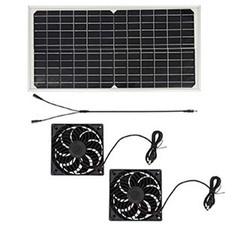 16W Solar Ventilation Fan Kit for Chicken Coops Greenhouses and Livestock Sheds