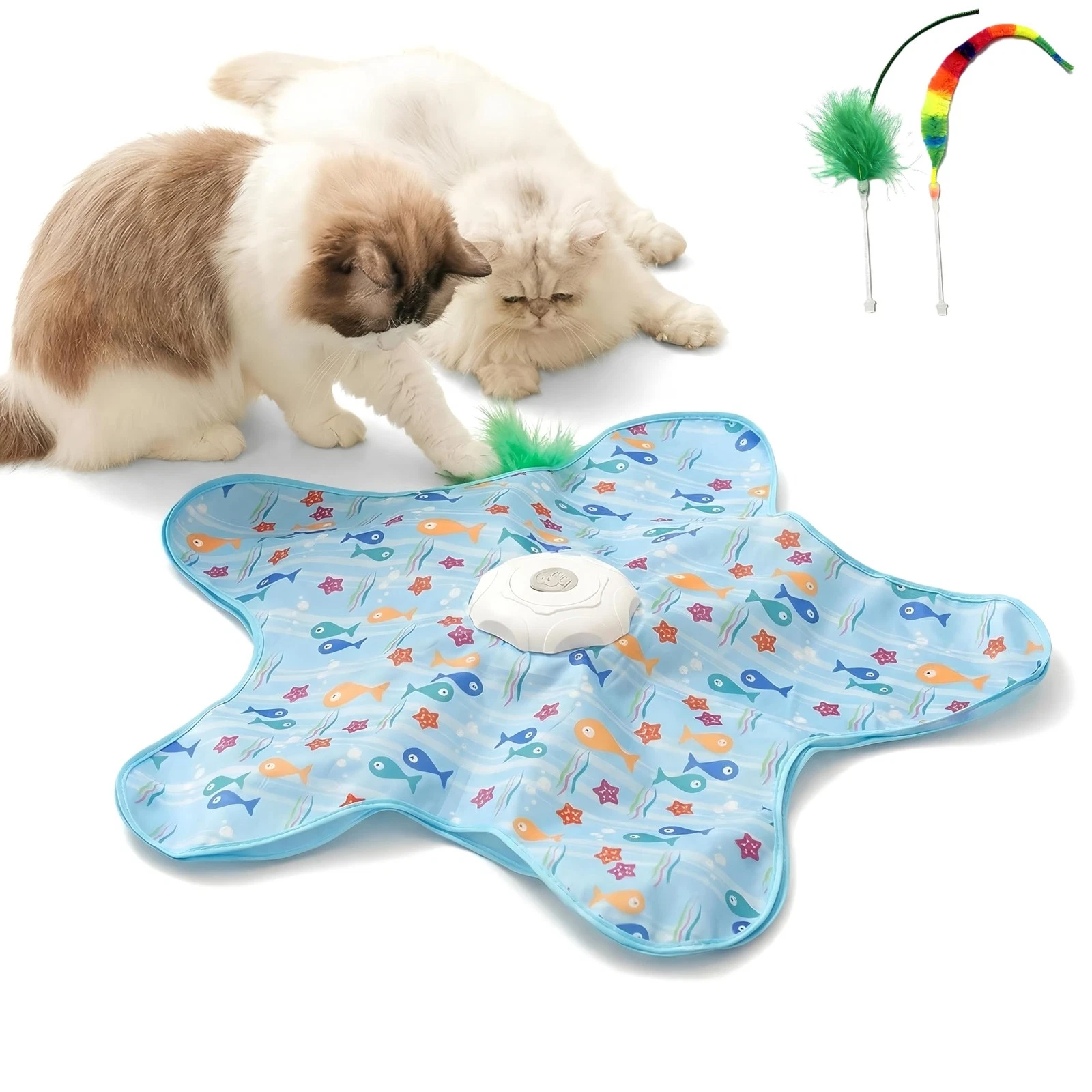 Interactive Cat Toy – Hide and Seek 5-Hole Motion Activated Toy with Bird Sou...