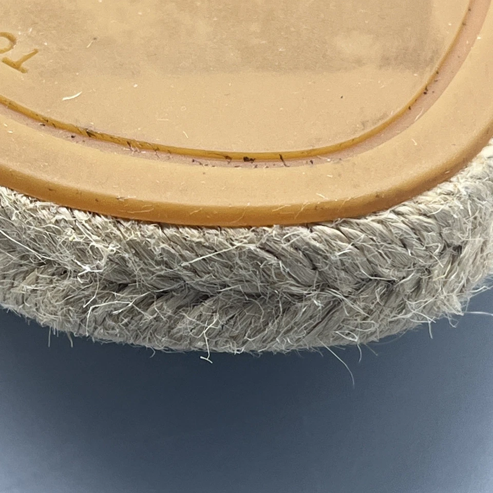 Tory Burch Mujer Benton Punta Abierta Alpargatas Slides Sandalias Amarillo Gamuza Talla 5 Foto 4 de 4