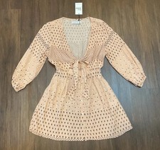 Faithfull the Brand Anthropology  Trinidad mini dress Peach US2 /xs