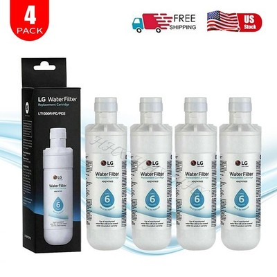 New Sealed LG LT1000P Refrigerator Water Filter Replacement ADQ747935, 4Pack