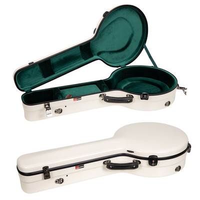 Crossrock Fiberglas-Koffer für 4-String Tenor Banjo Resonator mit TSA-Schloss