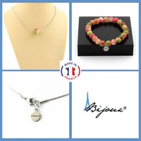 Mineralien Und Edelsteine. Schmuckset Armband Halskette 1 Perle Turmalin