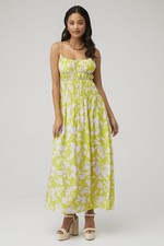 ASTR Andrina Dress Small Lime Lavender Floral Short Sleeve Casual Summer