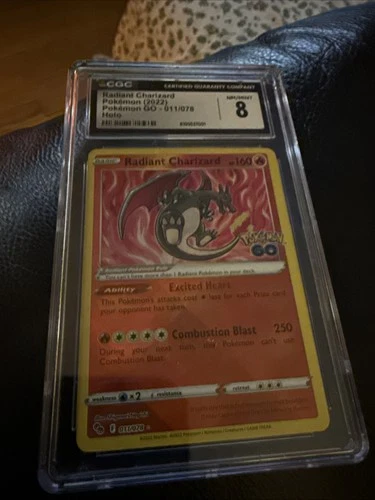 Pokemon Radiant Charizard Holo 2022 Pokemon GO 011/078 CGC 8