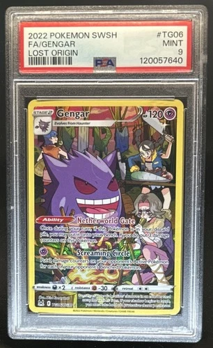 2022 Pokemon SWSH Lost Origin Gengar Trainer Gallery Full Art #TG06/TG30 PSA 9