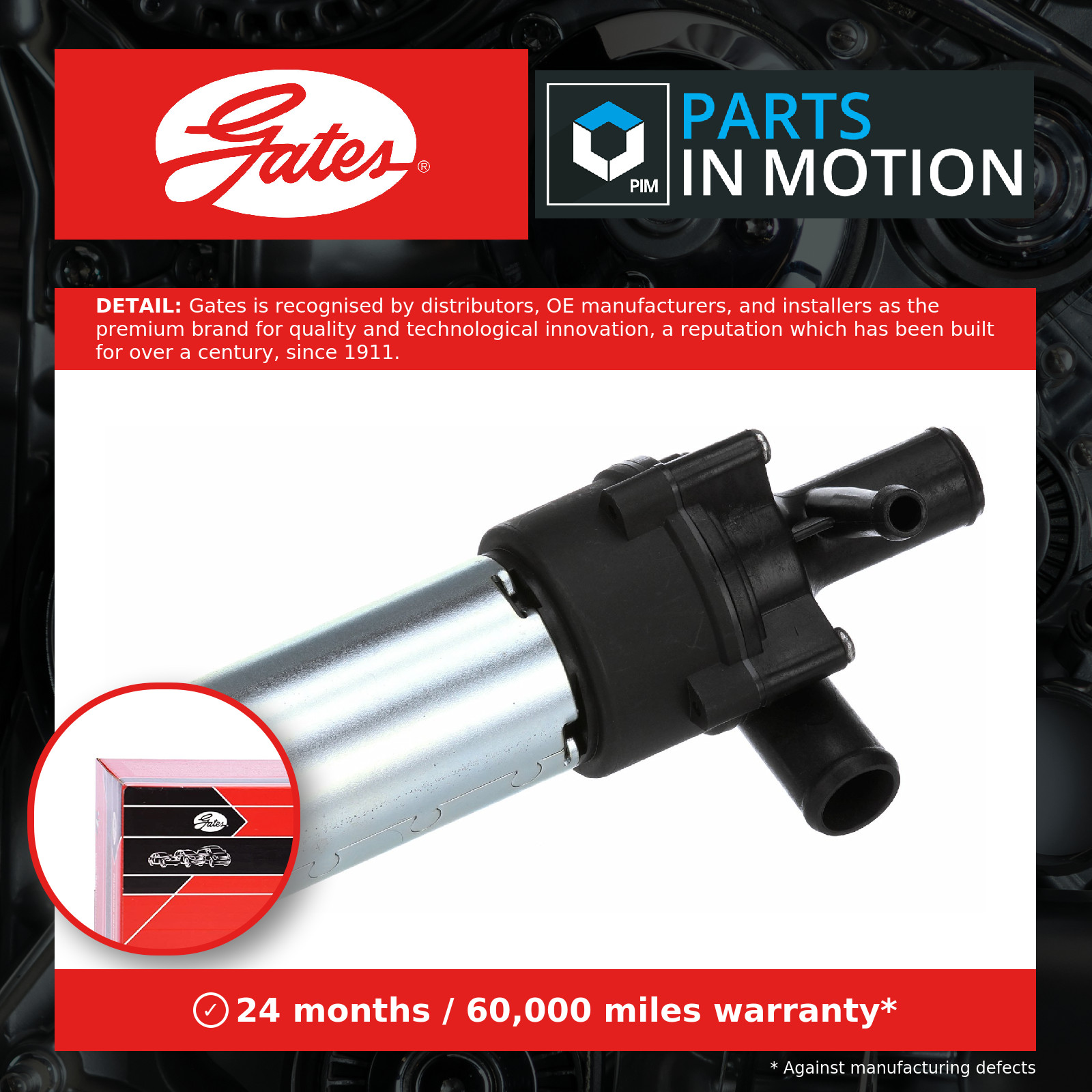 Electric Water Pump fits MERCEDES E300 W210 3.0D 95 to 97 Gates 0018353564 New