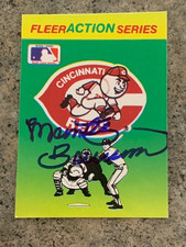 MARTY BRENNAMAN HOF 2000 CINCINNATI REDS 1990 WORLD SERIES CHAMPS SIGNED STICKER