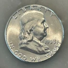 1958-P Franklin Half Dollar - BU - Brilliant Uncirculated - 90% Silver