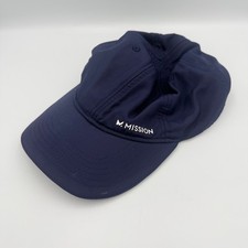 Mission Cooling Performance Hat Navy Blue Wet to Cool Adjustable Running Cap