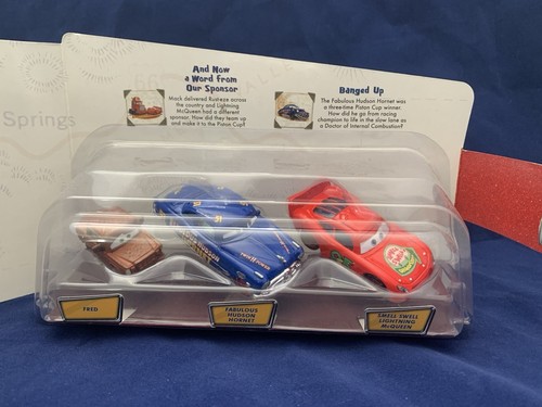 Disney Pixar World of Cars Story Tellers Fred Hudson Hornet McQueen 3 pk set NEW - Picture 3 of 5