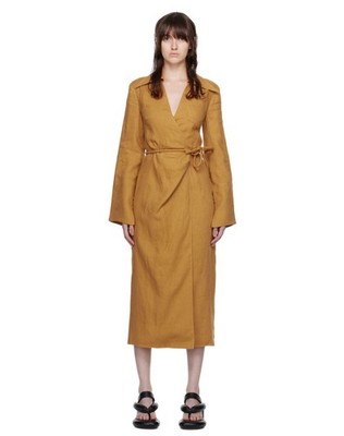 Nanushka Tan Farah Midi Dress NWT Small